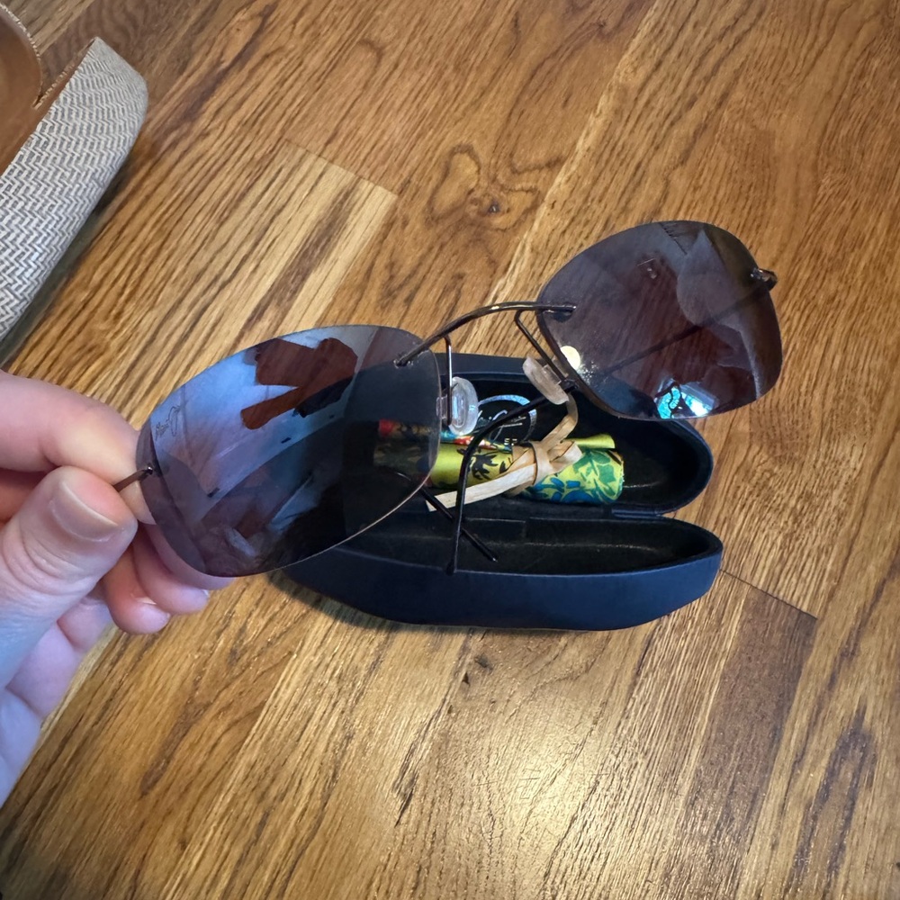 Maui Jim Brown Sunglasses with Protective Case